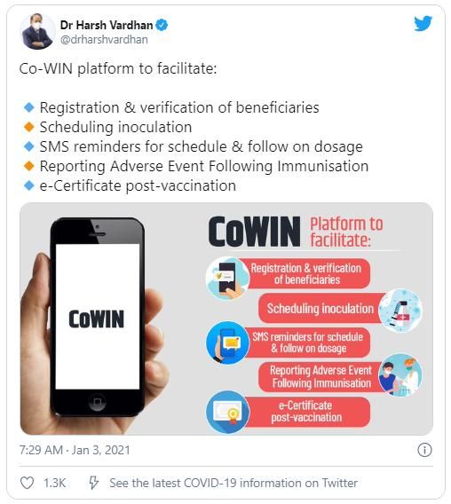 Co Win App Can Be Downloaded From Play Store, Covid Veksin, corona app
